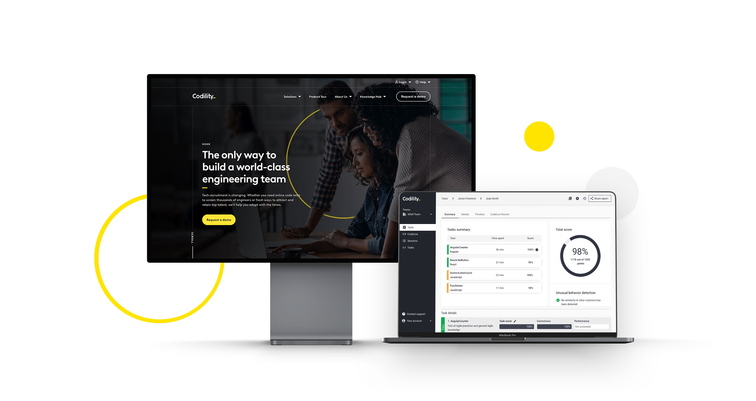 Codility’s pre-employment screening platform The Codility platform