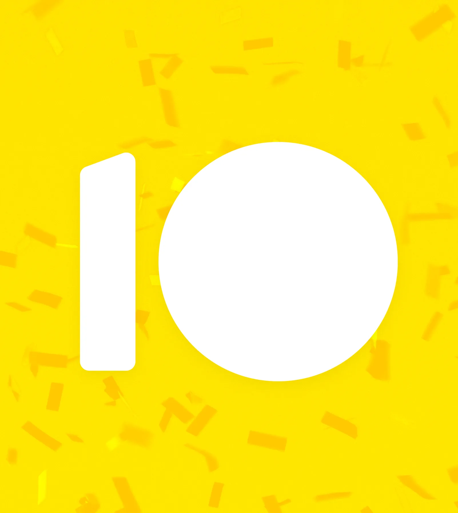 big 10 on a yellow background
