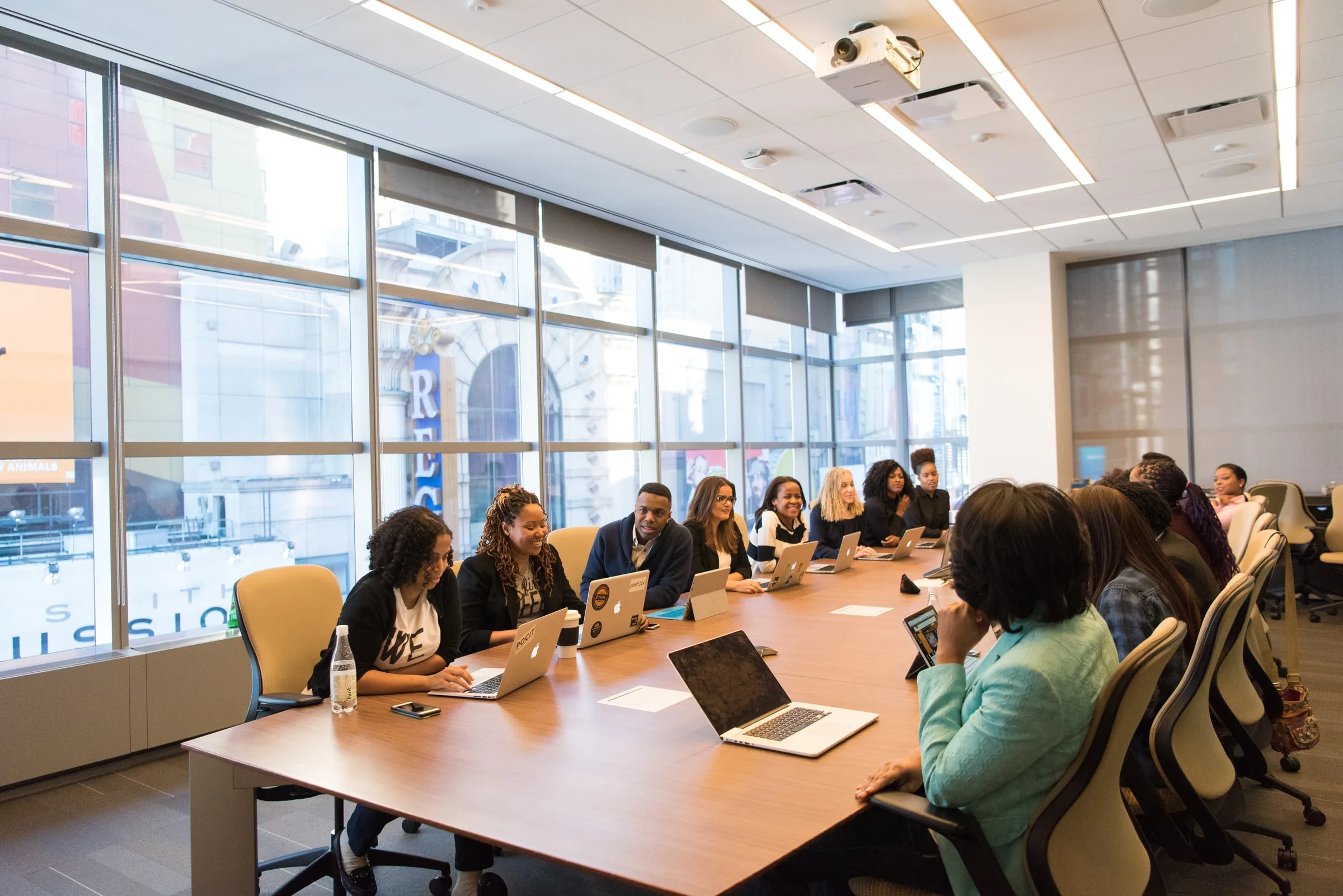 engineering team in a conference room